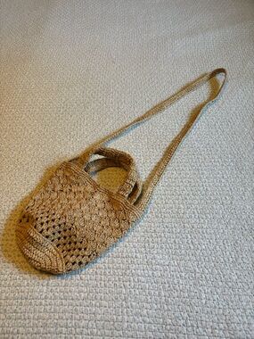 J Crew Woven Mini Tote Natural Raffia